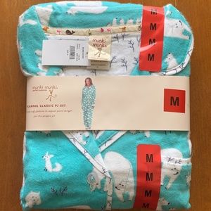 Munki Munki Flannel Classic PJ Set NWT